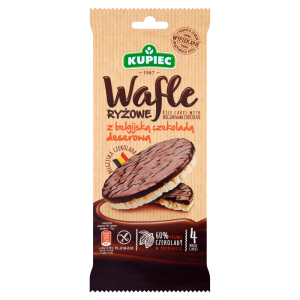 'Kupiec Wafle ryżowe z belgijską czekoladą deserową 60 g (4 sztuki)