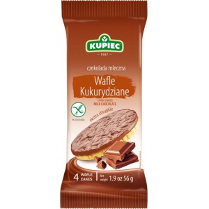 'Kupiec Wafle kukurydziane mleczna czekolada 56g