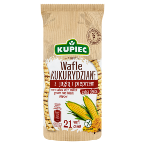'Kupiec Wafle kukurydziane z jagłą i pieprzem 105 g (21 sztuk)
