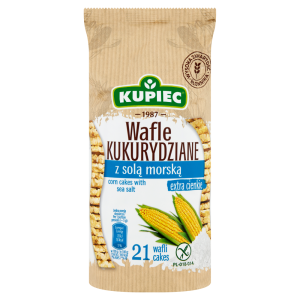'Kupiec Wafle kukurydziane z solą morską 105 g (21 sztuk)