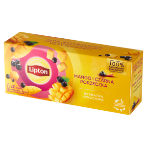 Lipton Herbatka owocowa mango i czarna porzeczka 34 g (20 torebek)