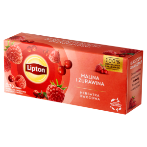 Lipton Herbatka owocowa malina i żurawina 32 g (20 torebek)