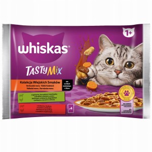 Whiskas 1+ Tasty Mix Kolekcja wiejskich smaków w sosie 4x85g