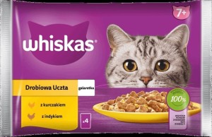 Whiskas 7+ Drobiowa uczta kurczak/indyk w galaretce 4x85g