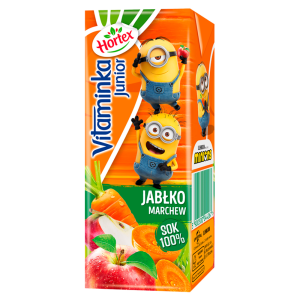 Hortex Vitaminka Junior Sok 100 % jabłko marchew 200 ml
