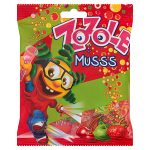 Zozole Musss Karmelki o smaku jabłkowym truskawkowym i wiśniowym z nadzieniem musującym 75 g