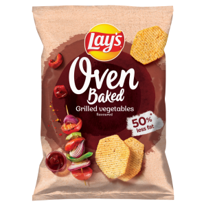 Lay's Oven Baked o smaku grillowanych warzyw 110 g - Pieczone formowane chipsy ziemniaczane