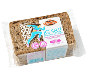 'Oskroba CHLEB IG 48,9 GRAHAM Z ZIARNAMI KROJONY