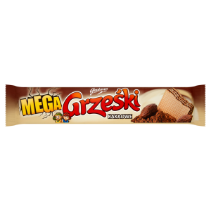 Grześki Mega Kakaowe Wafel przekładany kremem kakaowym 34 g