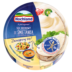   Hochland Ser kremowy ze śmietanką w trójkącikach 180 g (8 sztuk)