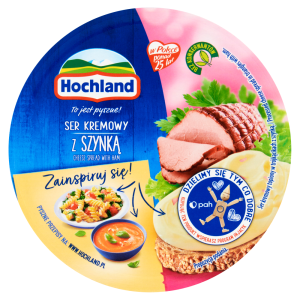   Hochland Ser kremowy z szynką w trójkącikach 180 g