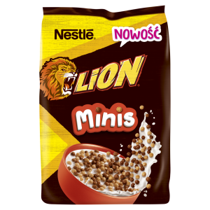 Nestlé Lion Minis  kuleczki z czekoladą i pastą karmelową 210 g
