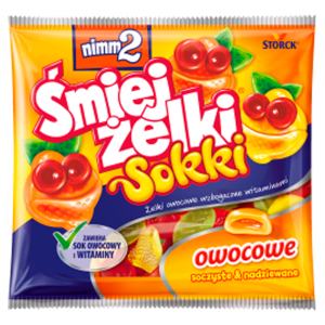nimm2 Śmiejżelki Sokki Żelki owocowe wzbogacone witaminami 90 g