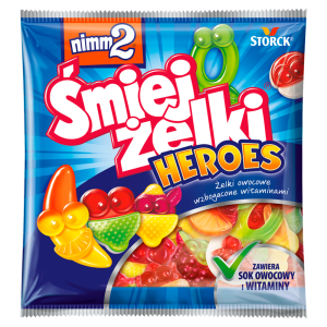 nimm2 Śmiejżelki Heroes Żelki owocowe wzbogacone witaminami 90 g