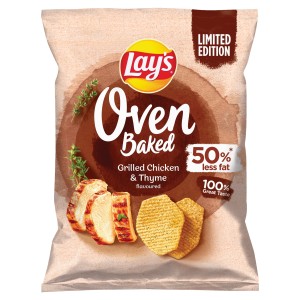 Lay's Oven Baked Pieczone formowane chipsy ziemniaczane o smaku grillowanego kurczaka 180 g