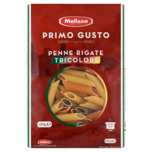 Melissa Primo Gusto Makaron trójkolorowy rurka skośna 500 g