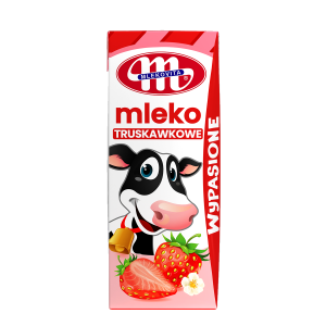   Wypasione mleko o smaku truskawkowym 200ml