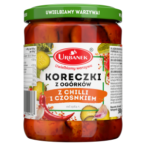 Urbanek Koreczki z ogórków z chilli i czosnkiem 500 g