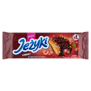 Jeżyki Dark Cherry Herbatniki w czekoladzie deserowej 140 g
