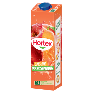 Hortex Napój jabłko brzoskwinia 1 l Karton