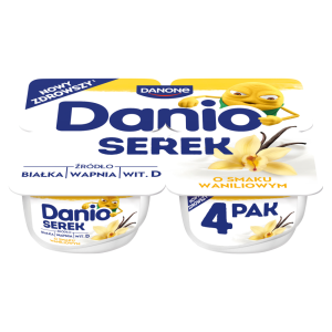   Danone Danio Serek homogenizowany o smaku waniliowym 560 g (4 x 130 g)