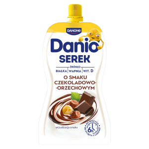DANONE DANIO CZEKOLADOWO-ORZECHOWE SASZETKA 120G