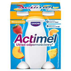   Danone Actimel Mleko fermentowane o smaku wieloowocowym 400 g (4 x 100 g)