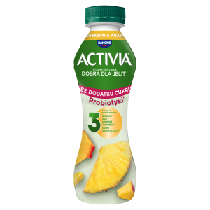   Activia Jogurt bez dodatku cukru ananas brzoskwinia banan 270 g