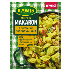 MAKARON Z KURCZAKIEM W KREMOWYM SOSI CURRY 30G KAMIS