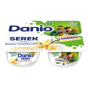 SEREK DANIO O SMAKU WANILIOWYM 4*150G DANONE