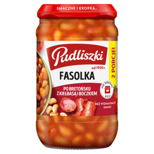 FASOLKA PO BRETOŃSKU Z KIEŁBASĄ I BOCZKIEM 610G PUDLISZKI