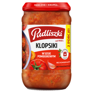 KLOPSIKI W SOSIE POMIDOROWYM 590G PUDLISZKI