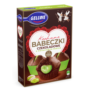 BABECZKI CZEKOLADOWE Z PISTACJOWYM SERCEM 311G GELLWE
