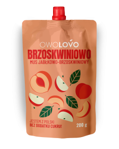 Owolovo Mus jabłkowo - brzoskwiniowy  200 g