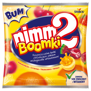 nimm2 Boomki Rozpuszczalne cukierki owocowe wzbogacone witaminami 90 g