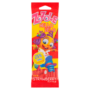 Zozole Hello Żelo Żelki o smaku truskawkowym super kwaśne 75 g