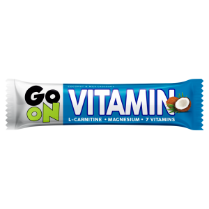 Sante Go On Vitamin Baton kokosowy z L-karnityną magnezem i witaminami oblany mleczną czekoladą 50 g