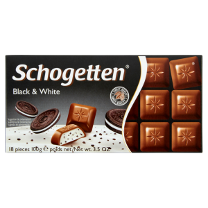 Schogetten Czekolada mleczna z nadzieniem waniliowym i kawałkami ciasteczek kakaowych 100 g