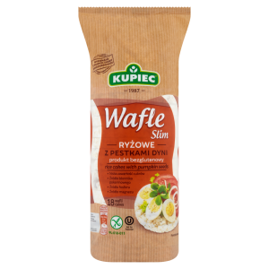 Kupiec Slim Wafle ryżowe z pestkami dyni 90 g (18 sztuk)