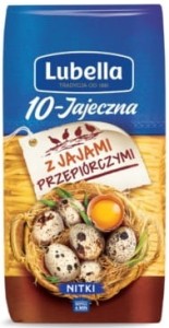 Lubella Makaron nitki 10-jajeczna z jajkami przepiórczymi 250g