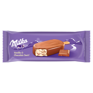     Milka Lody waniliowe z kawałkami polewy z czekoladą mleczną 90 ml