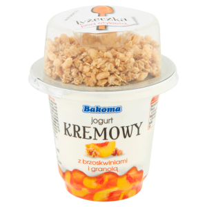   Bakoma Jogurt kremowy z brzoskwiniami i granolą 230 g