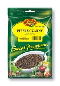 Świat Przypraw  Pieprz czarny ziarna 30 g