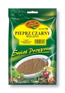 Świat Przypraw Pieprz czarny mielony 30 g