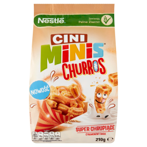Nestlé Cini Minis Churros Płatki śniadaniowe 210 g
