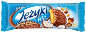 Jeżyki Kokos Herbatniki w czekoladzie mlecznej 140 g